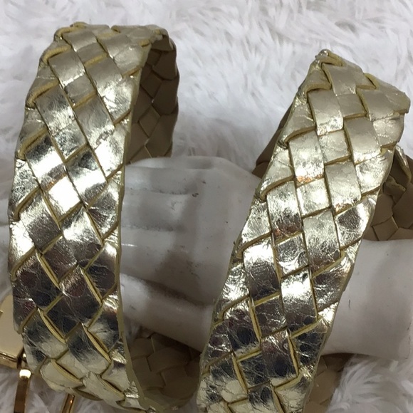 MMK braided gold leather belt M - Picture 7 of 8